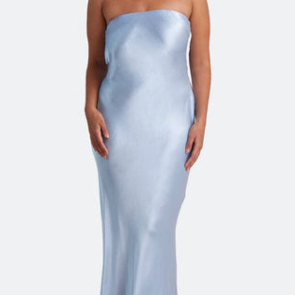 Bec + Bridge MOON DANCE STRAPLESS DRESS - SKY BLUE